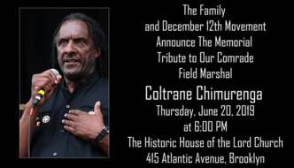 Memorial Tribute to Our Comrade Field Marshal, Coltrane Chimurenga