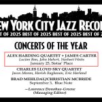 New York City Jazz Record awards Best of 2025 "Concerts of the Year" for a concert at Sistas' Place!